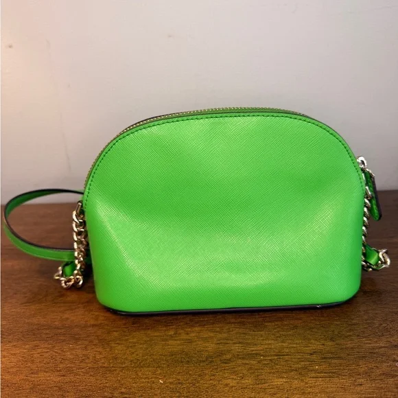 Authenticated Kate Spade New York Bright Green Dome Crossbody Bag - Picture 5 of 10